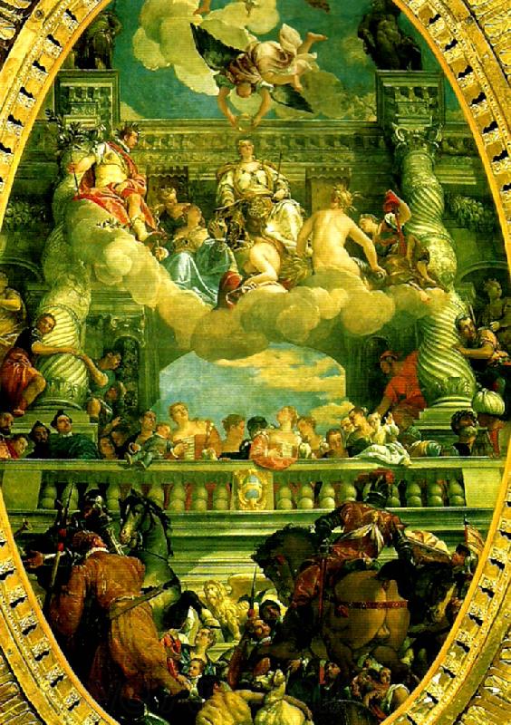 Paolo  Veronese venice triumphant France oil painting art